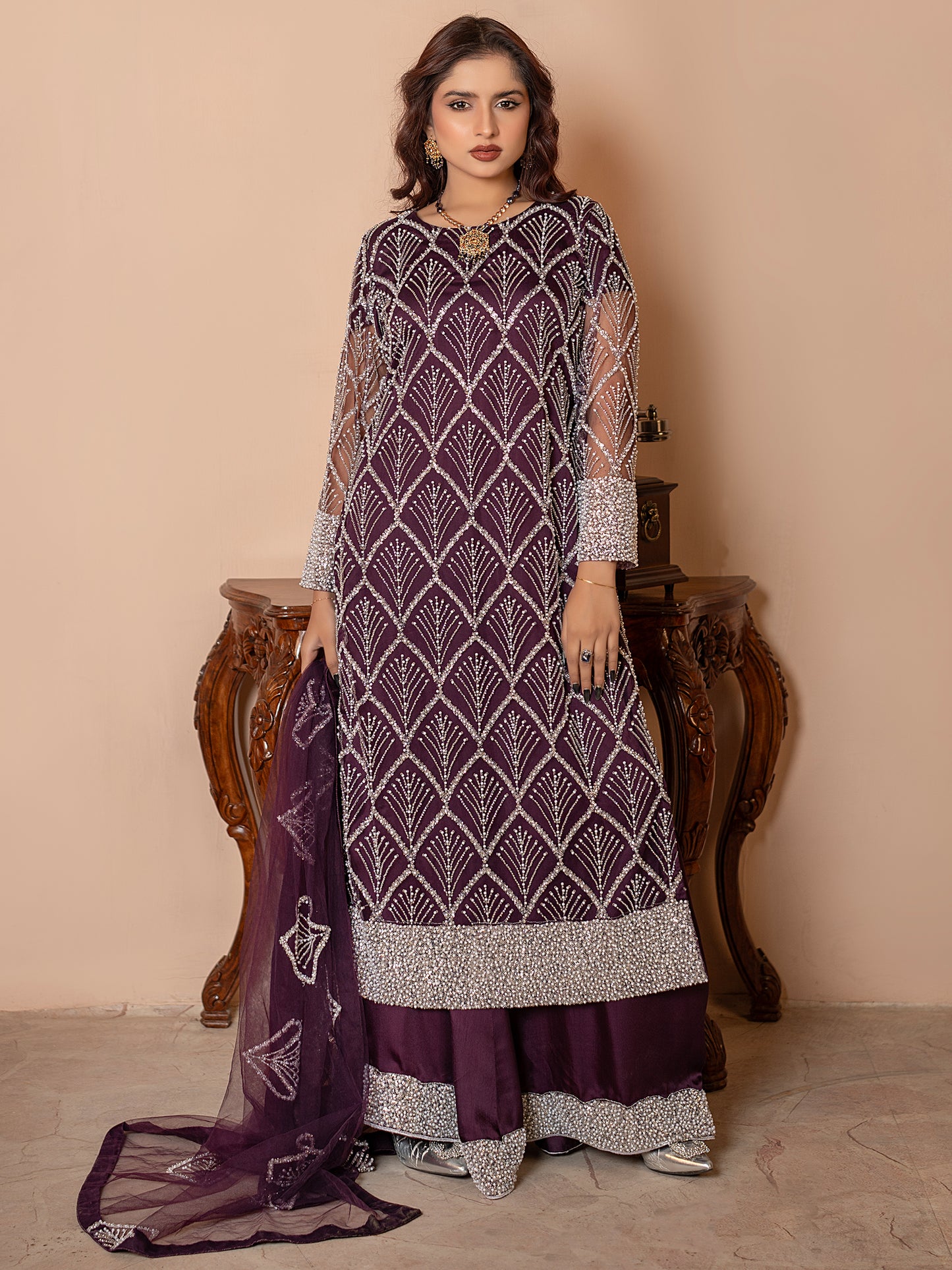 3 Piece Embellished Suit