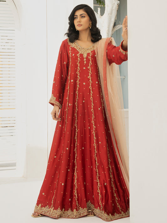 3 Piece Hand Embellished Maxi Suit