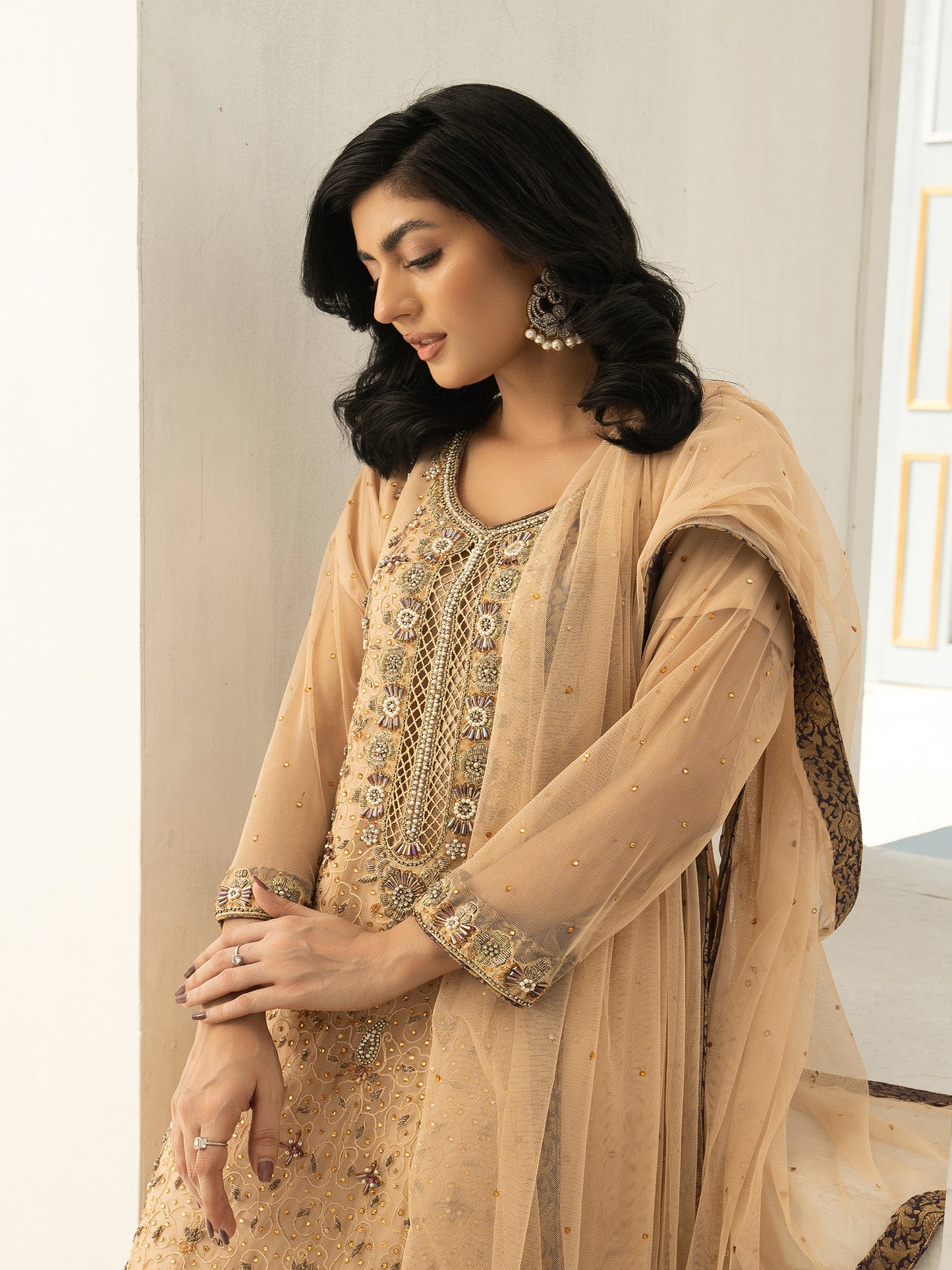3 Piece Hand Embellished Suit