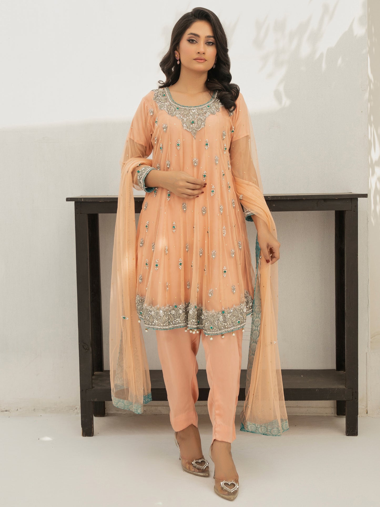 3 Piece Hand Embellished Suit
