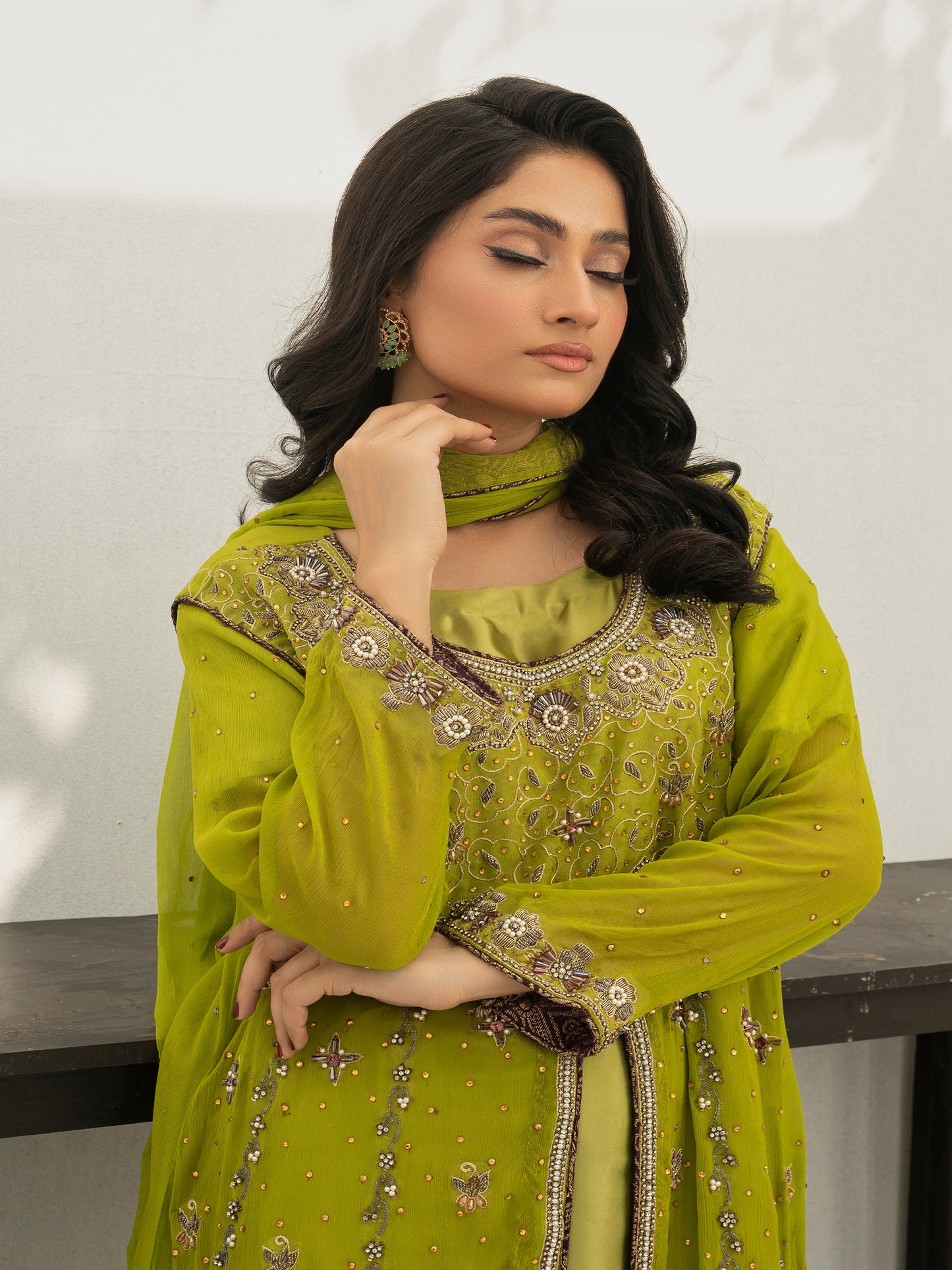 3 Piece Hand Embellished Suit