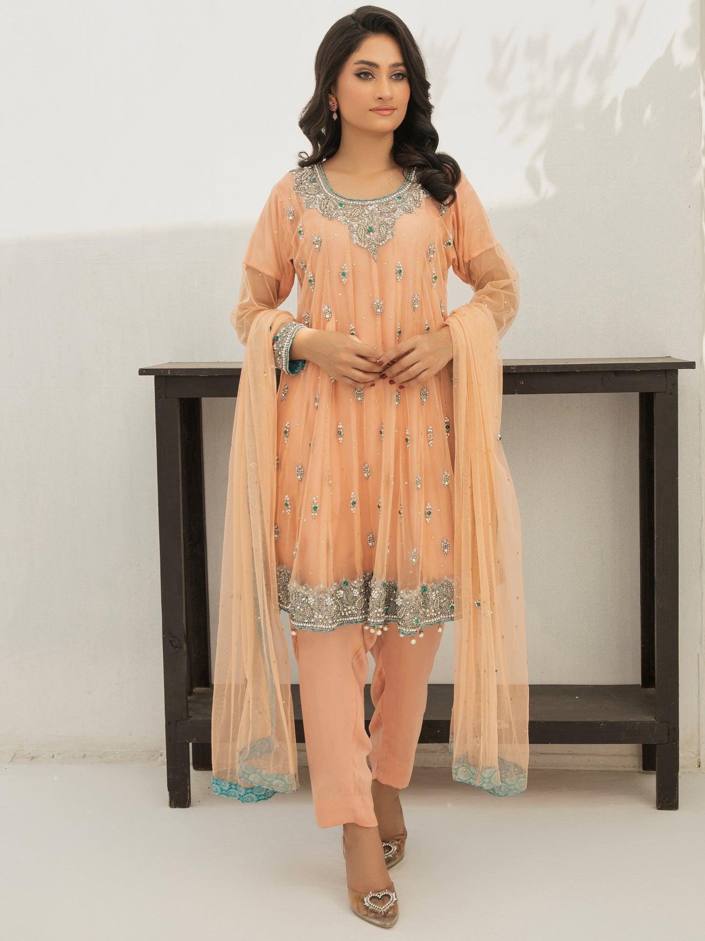 3 Piece Hand Embellished Suit