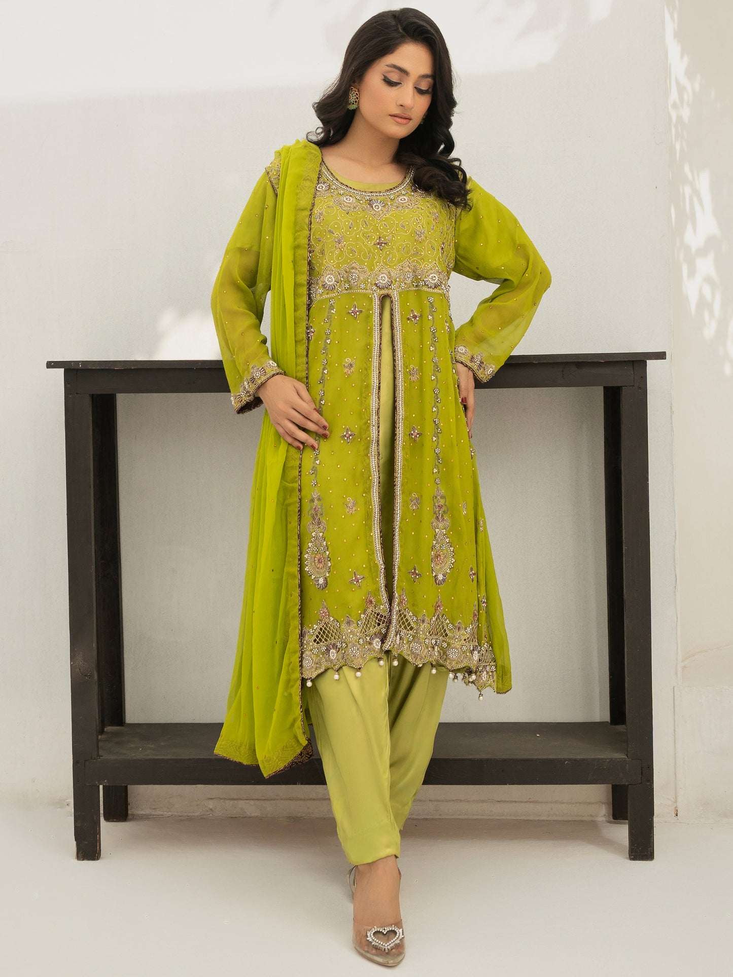 3 Piece Hand Embellished Suit