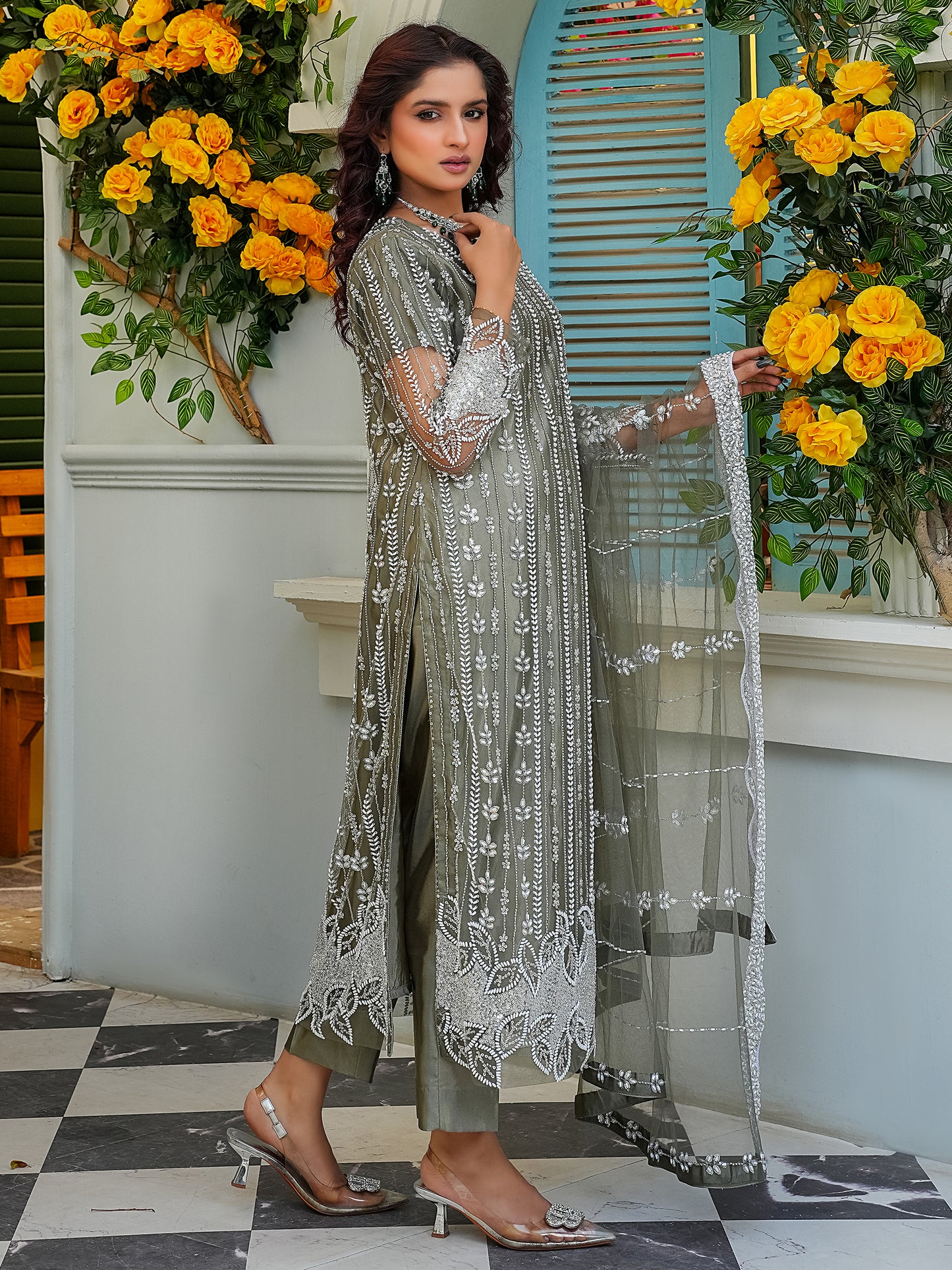 3 Piece Embellished Suit
