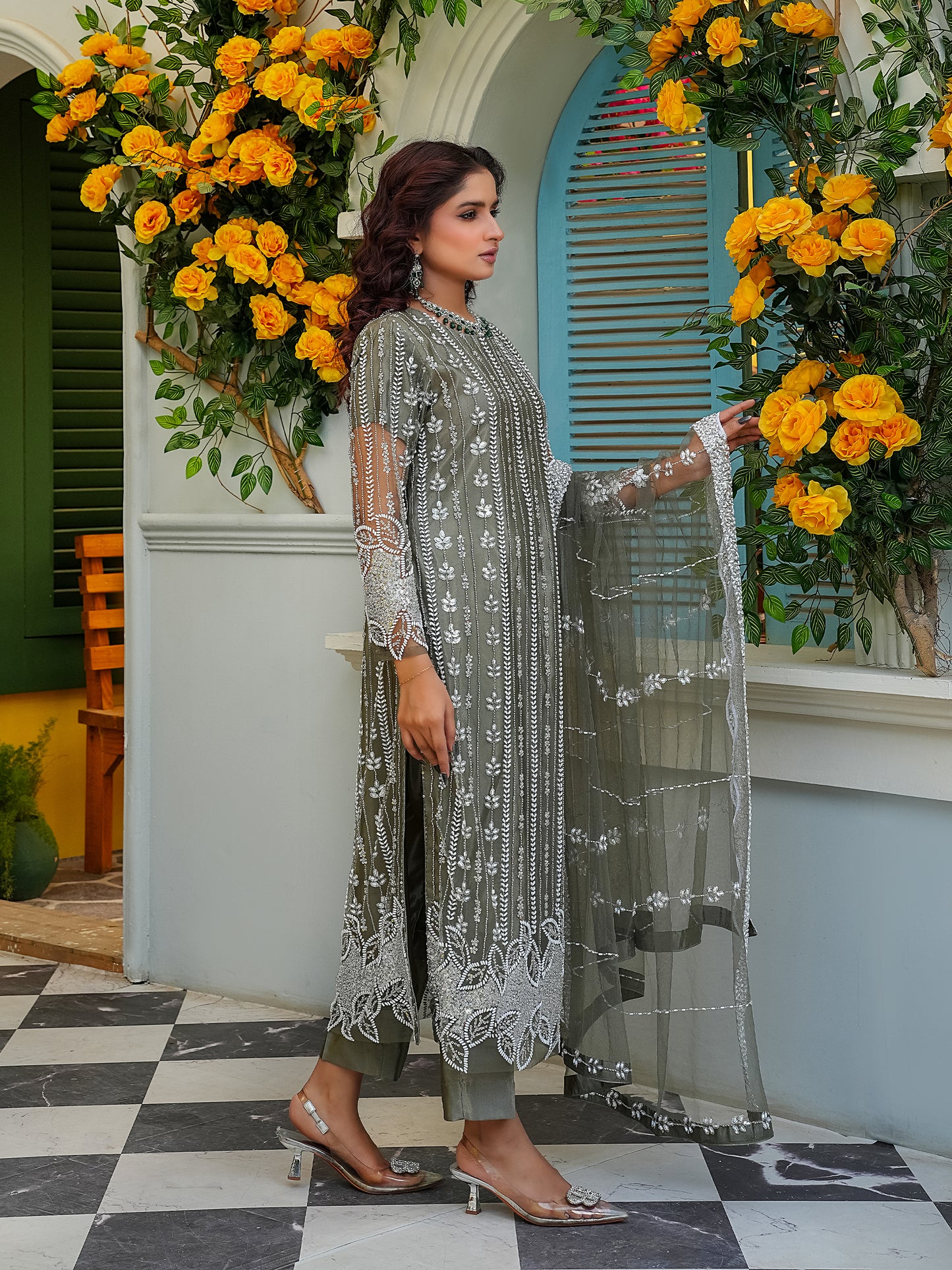 3 Piece Embellished Suit